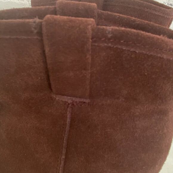 Splendid Lakota Suede Ankle Bootie Boots Wine 5.5 Block Heel Fall Chic Style - Picture 9 of 13